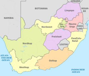 map of south africa